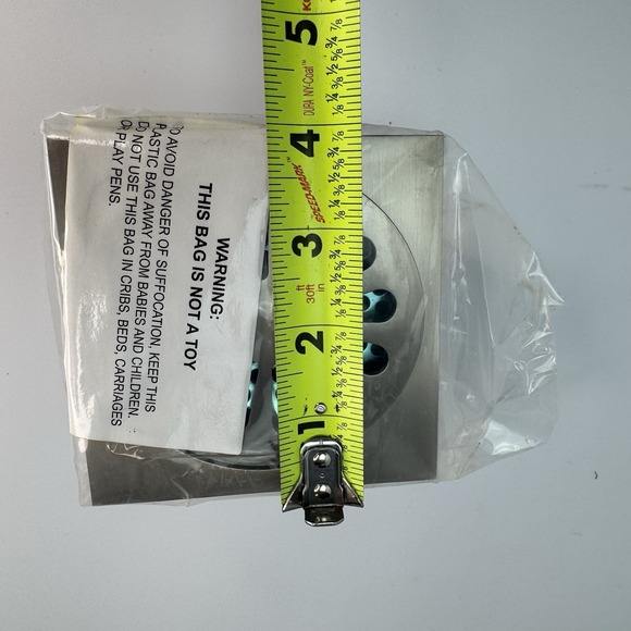 Kingston Brass 4" Drain Cover Square Brushed Nickel Hair Catcher Adapter Open‎ - Picture 8 of 9